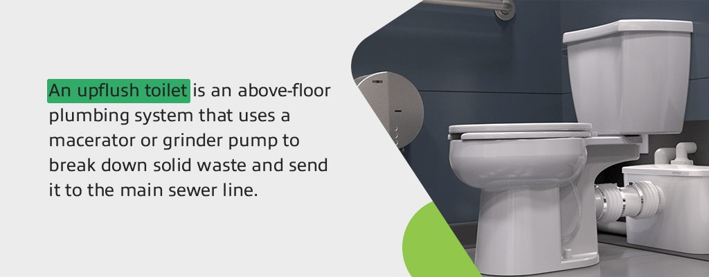 what is an upflush toilet